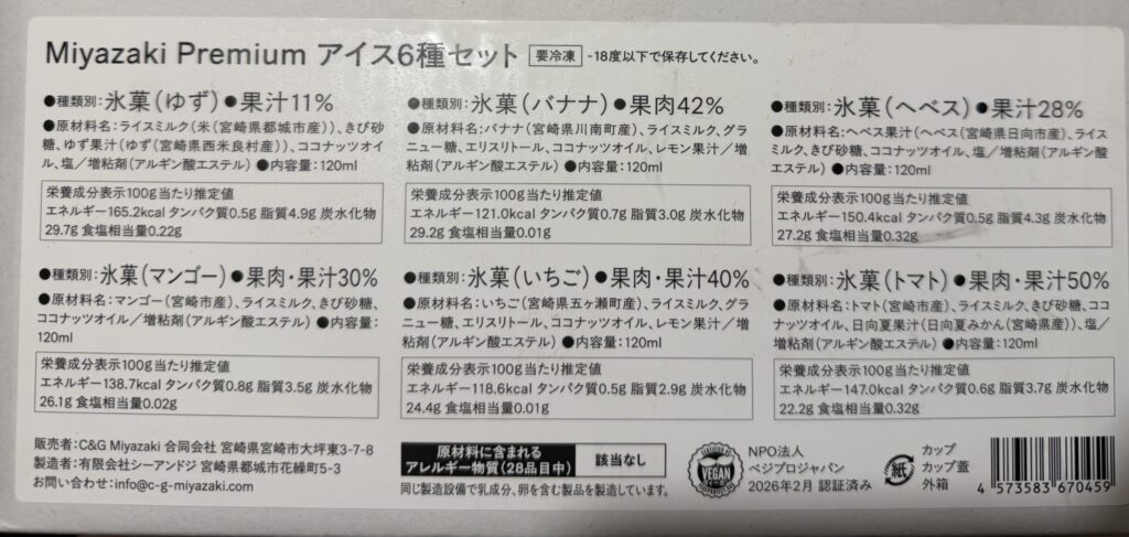 【画像：箱の裏面の原材料・栄養成分の表示（裏面表示）】